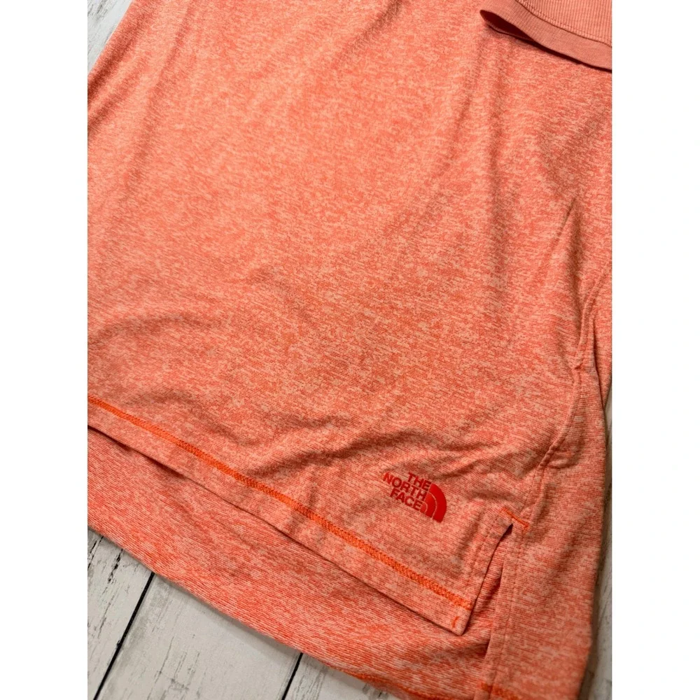 The North Face Womens Orange Space Dye Active T-Shirt Short Sleeve Small - Picture 2 of 10